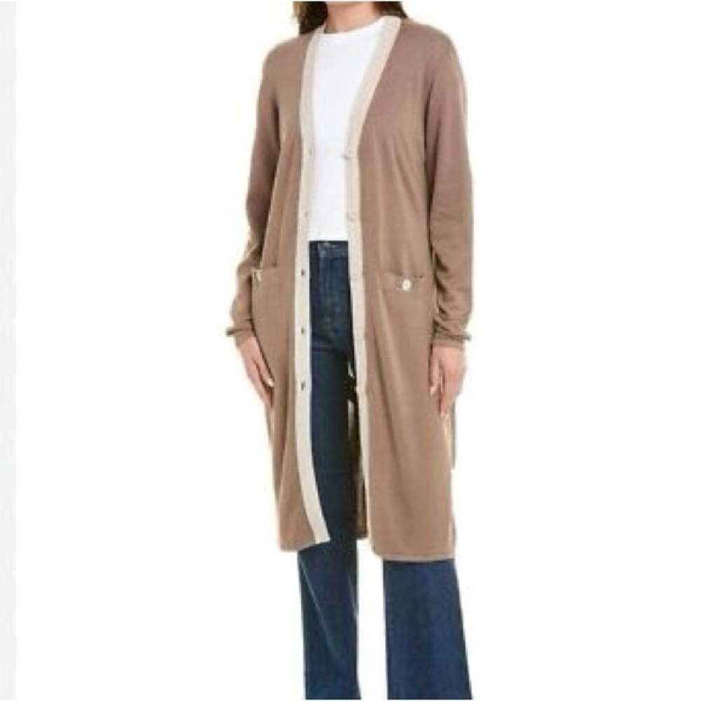 Cabi Genteel Cardigan M Brown Preppy Casual Classy